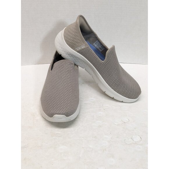Skechers Go Walk Handsfree Slip In Shoes Taupe Tan Casual Sneakers Womens Size 8 - Picture 5 of 10